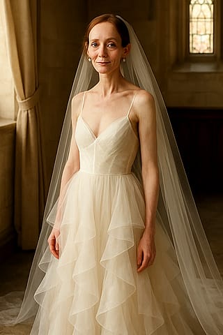 Bride chooses a 'natural woman ' theme.'
