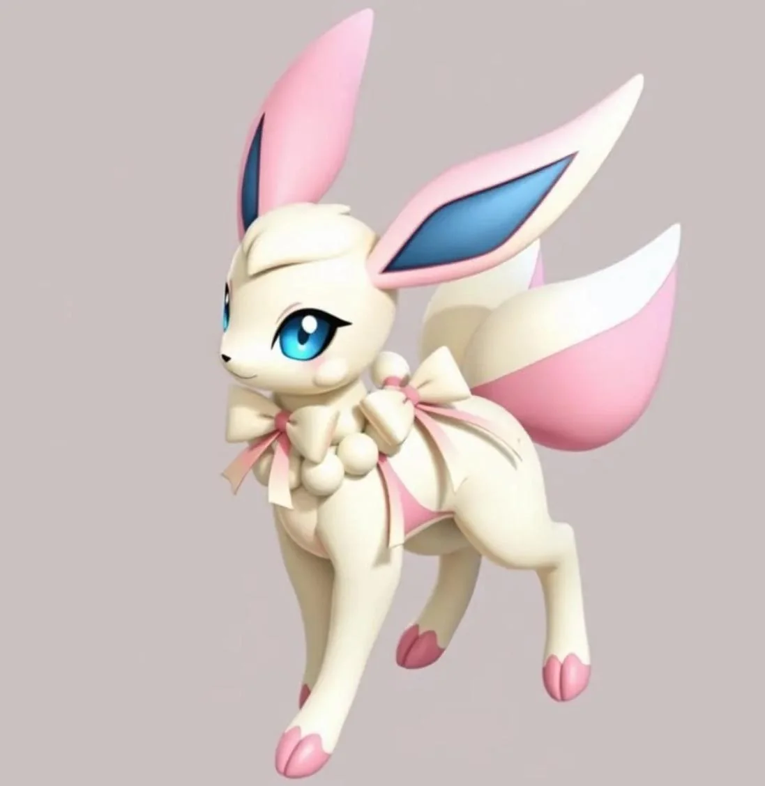 I know sylveon exists but had the ai attempt to make a fairy type evolution for eevee picture 1 of 1