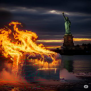 Fire melts ICE'