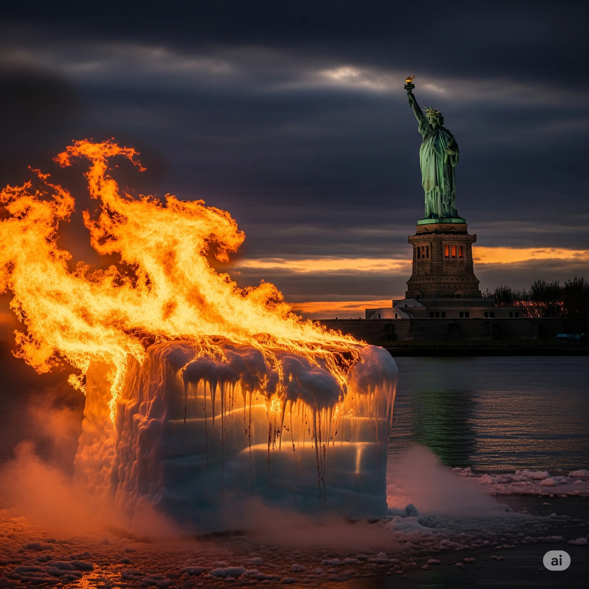 Fire melts ICE picture 1 of 1