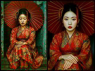 Japanese Kimono Geishas'
