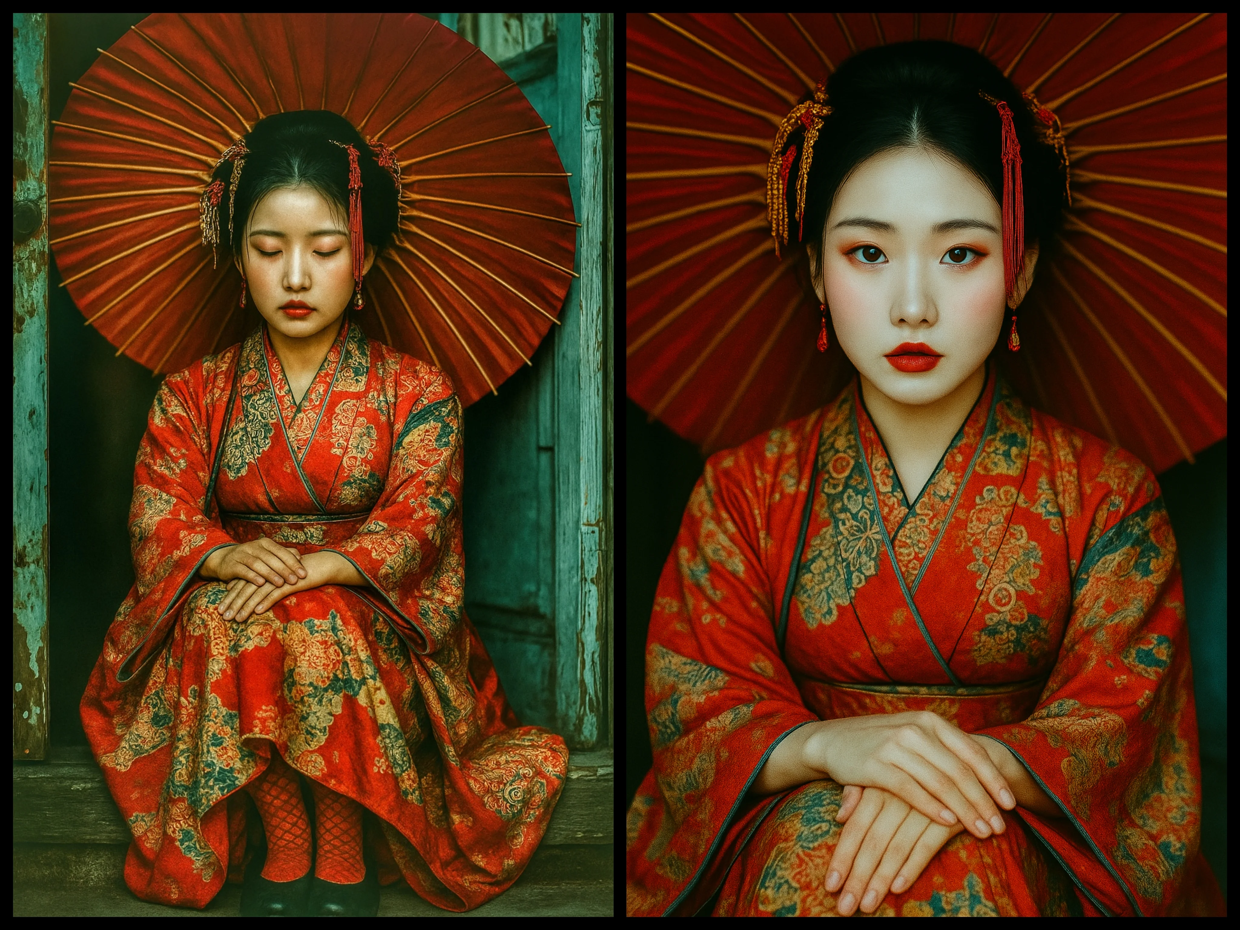 Japanese Kimono Geishas picture 1 of 3