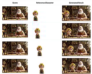 Spatially controlled character insertion using omini-kontext'