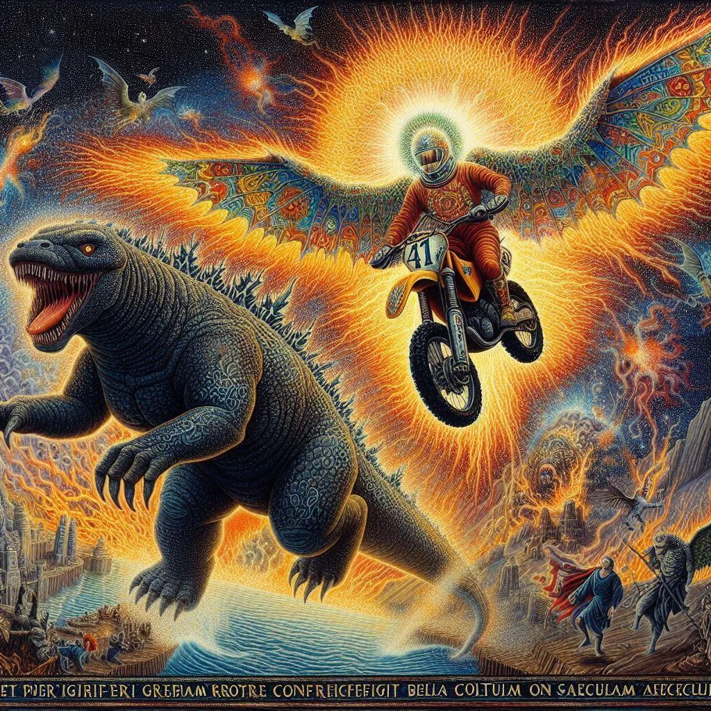 20 Ancient Artifacts Revealing the Dirtbike Kid's Legendary Battle Against Godzilla (You Weren't Supposed to See These) picture 9 of 20