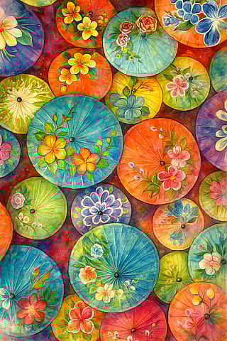 Watercolor parasols'