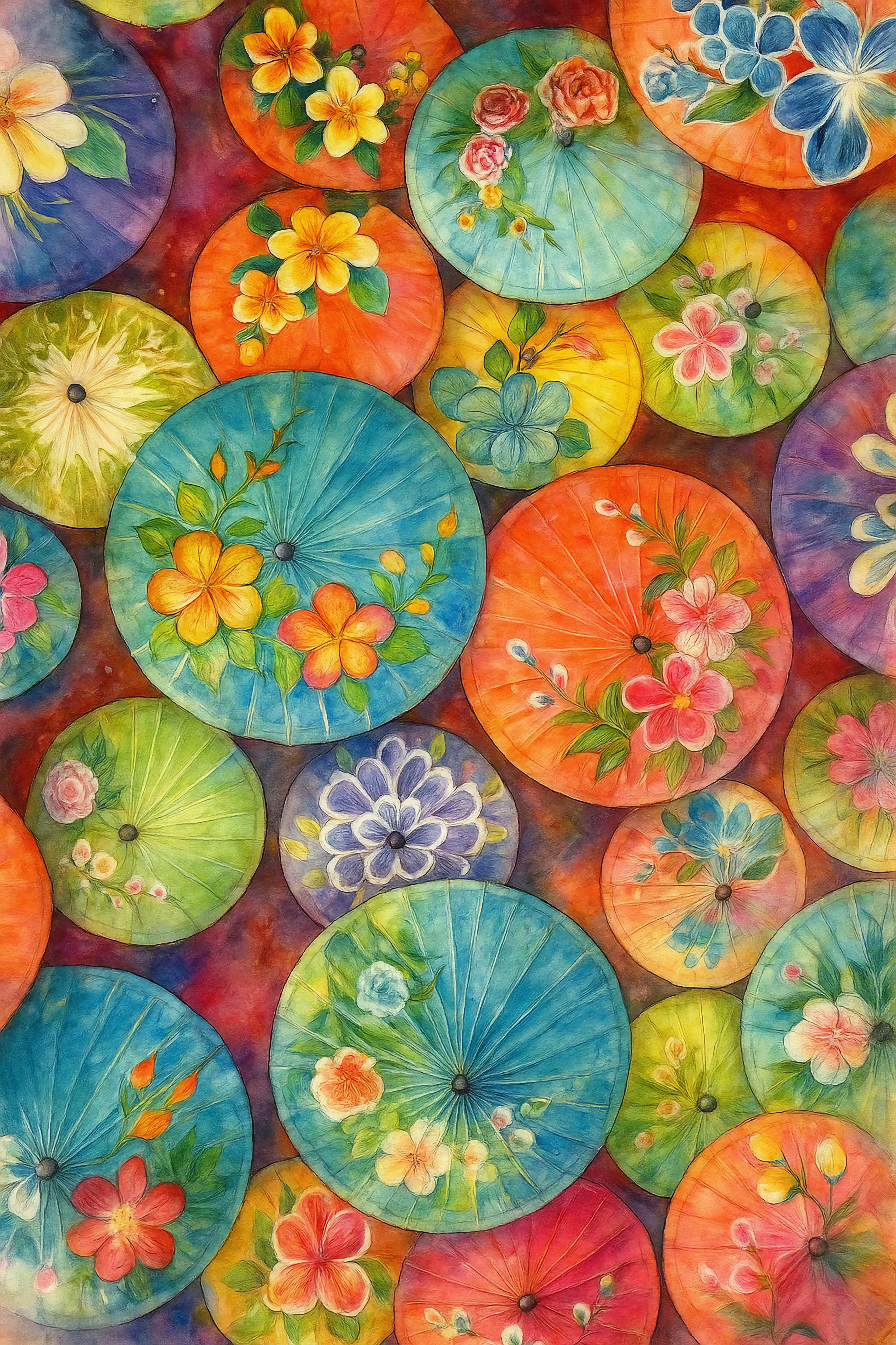 Watercolor parasols picture 1 of 1