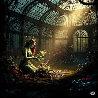 Tending the garden'