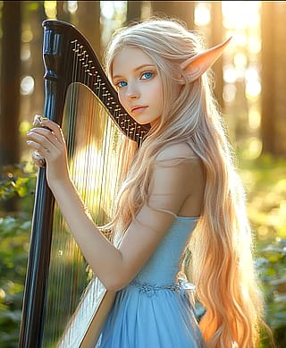 Elven Harpist'