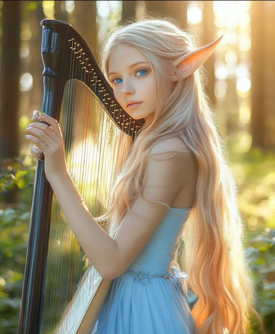 Elven Harpist picture 1 of 1