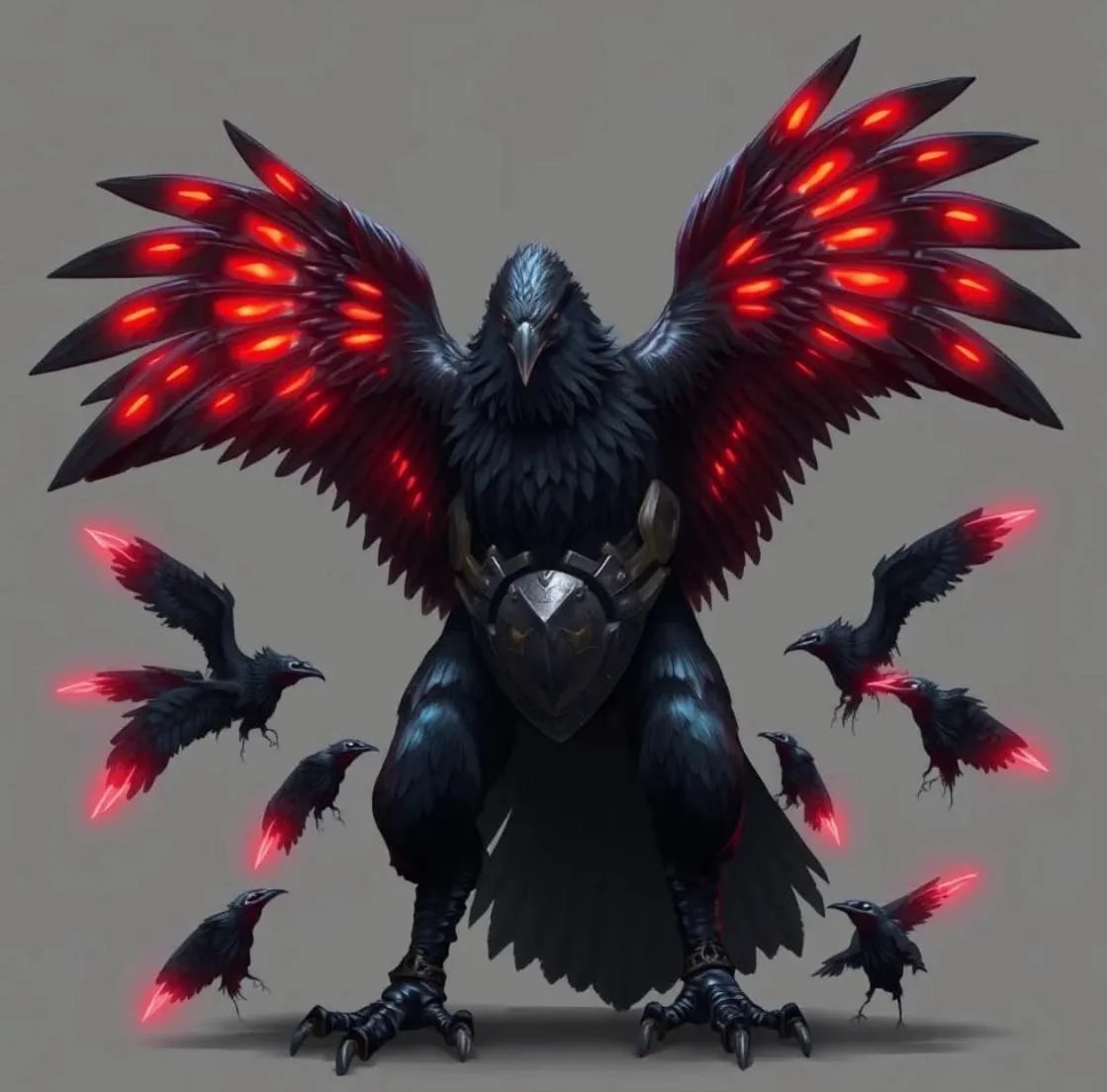 Ravens with metal on their bodies picture 1 of 3