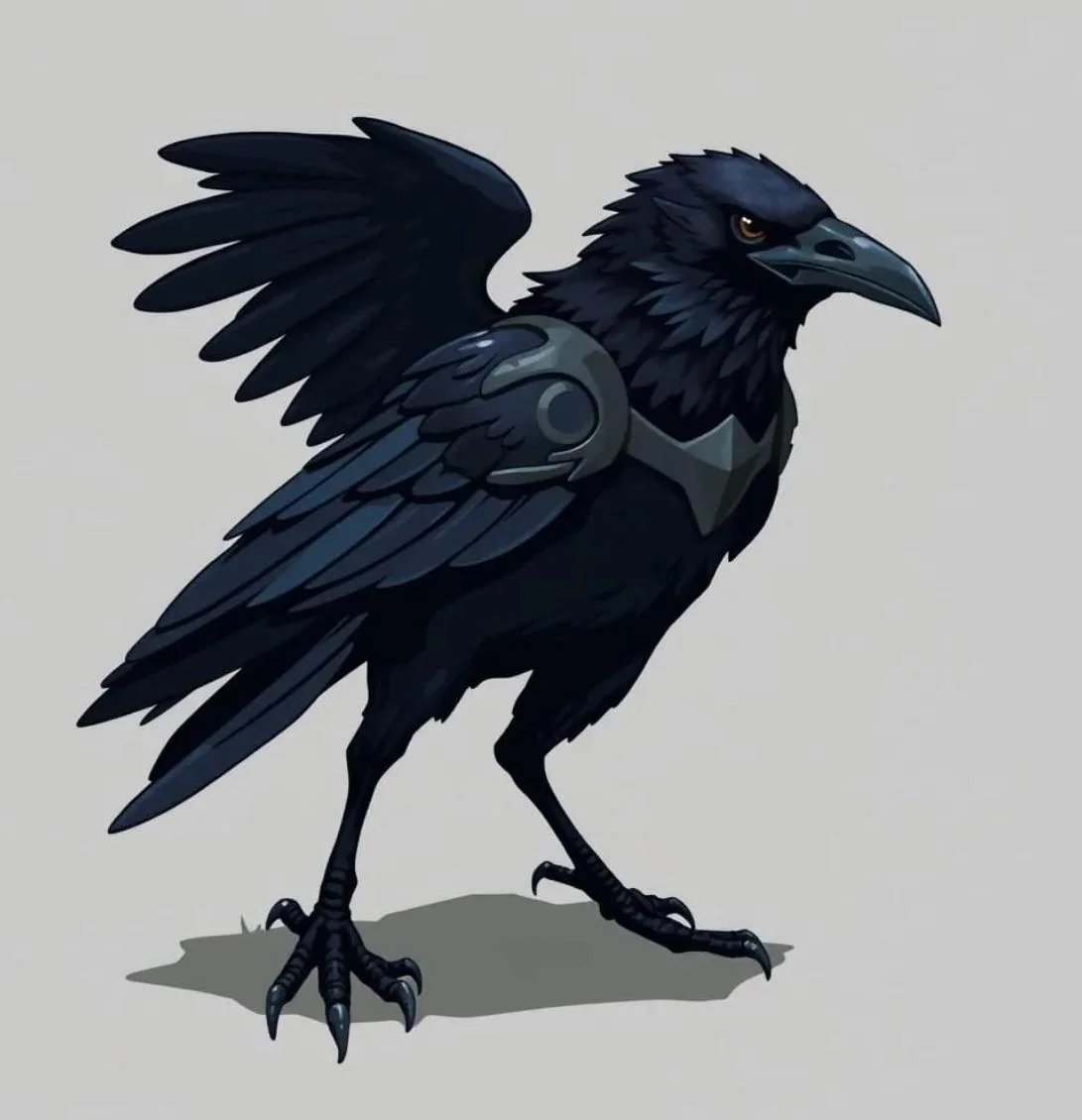 Ravens with metal on their bodies picture 2 of 3