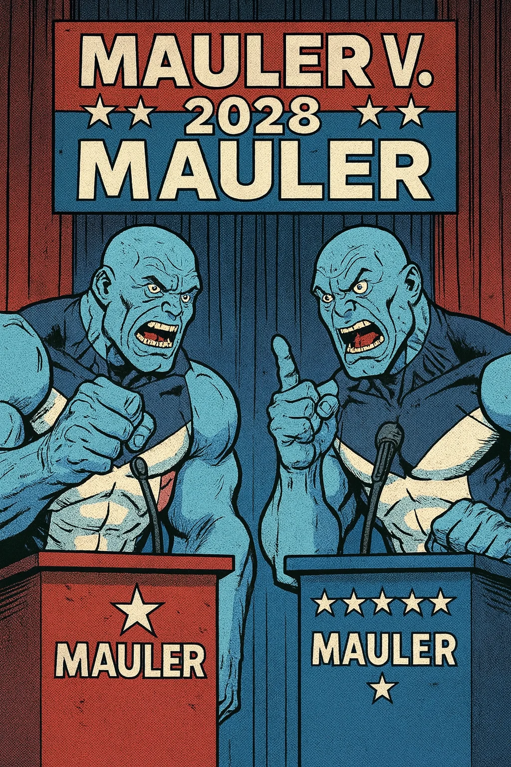 "Tell me, are you really going to vote for this inferior copy? Vote for the REAL Mauler!" picture 1 of 1
