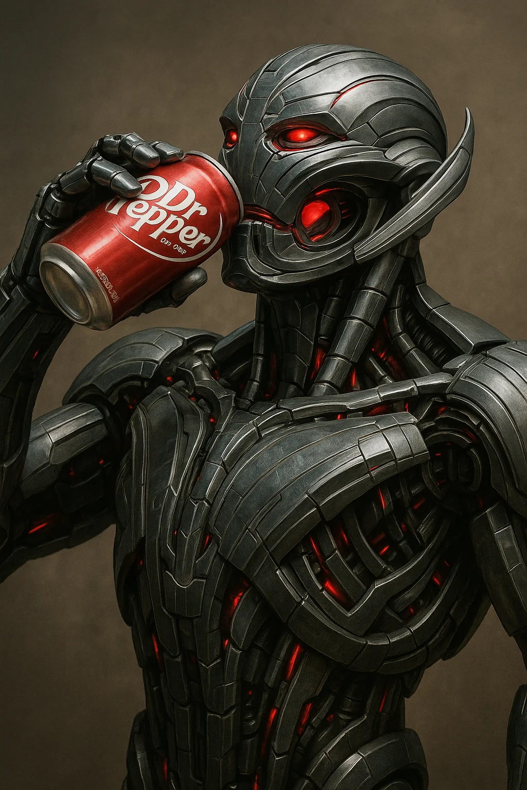 Ultron drinking dr pepper. picture 1 of 1