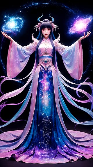 Asian Goddess in the universe'