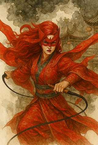 Batwoman in an Ancient Chinese Mythical Setting'
