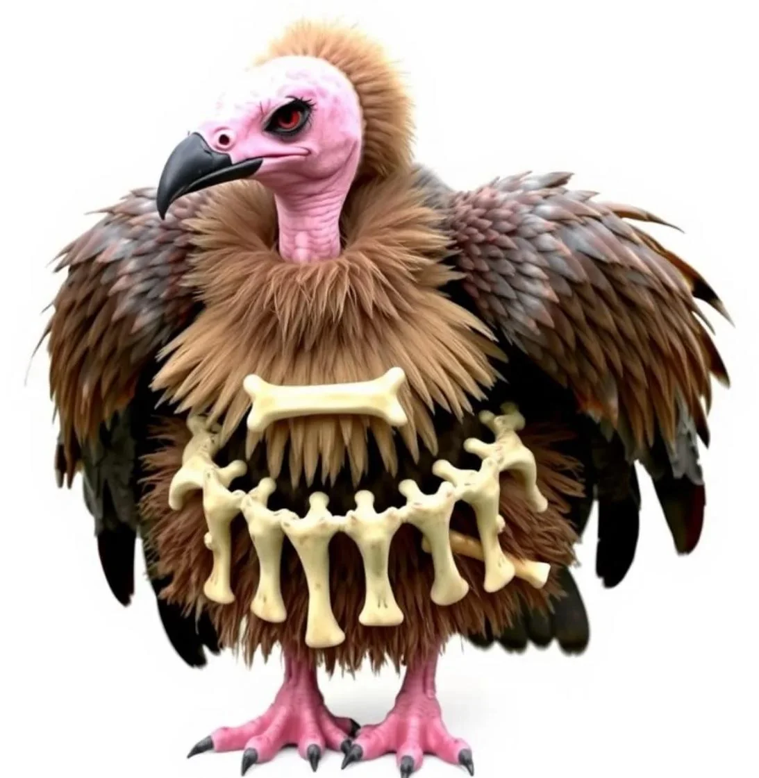 Used some traits from mandibuzz to see how vultures in different art styles would look like if they wore bones on their body picture 1 of 3