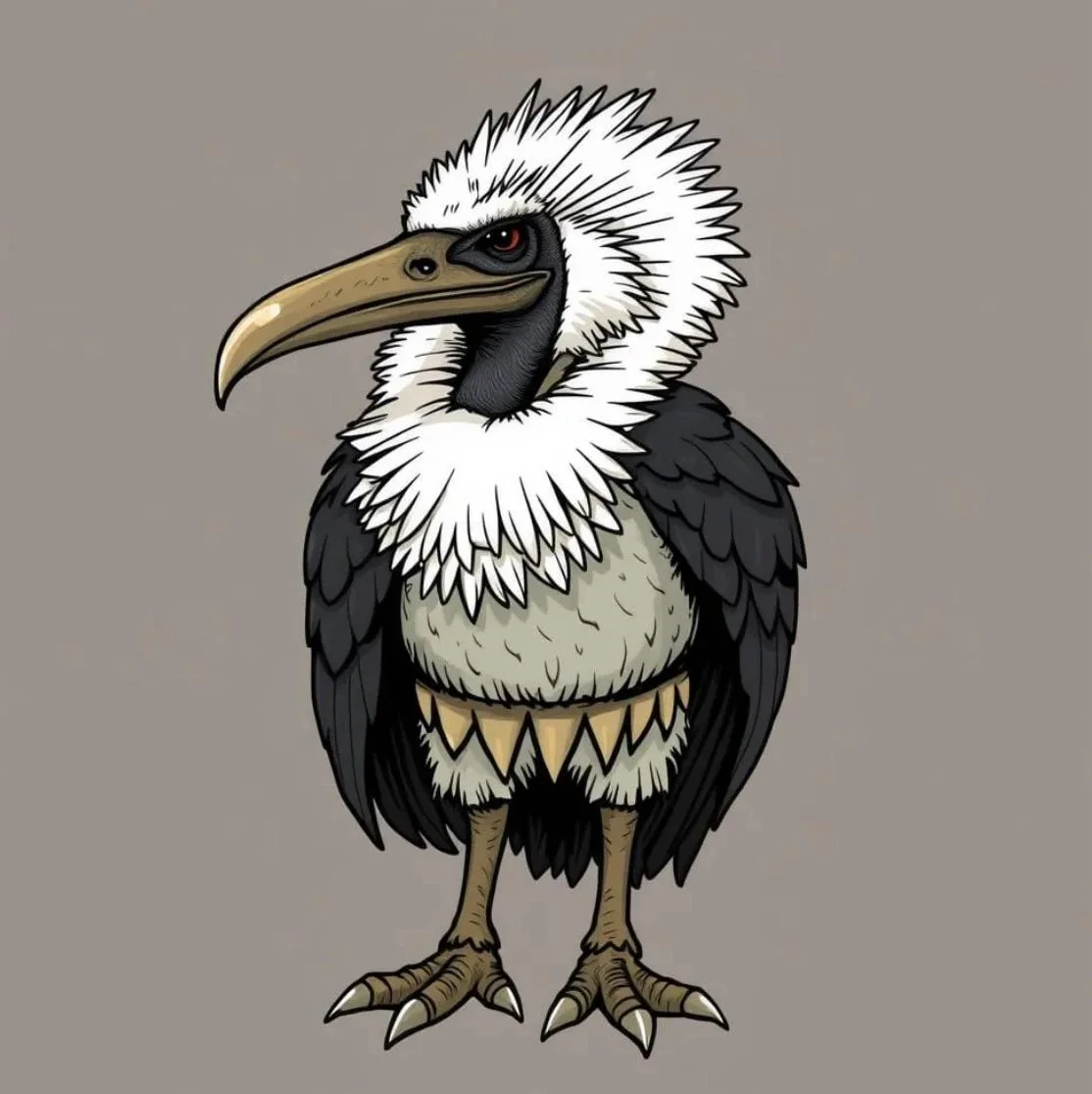 Used some traits from mandibuzz to see how vultures in different art styles would look like if they wore bones on their body picture 3 of 3