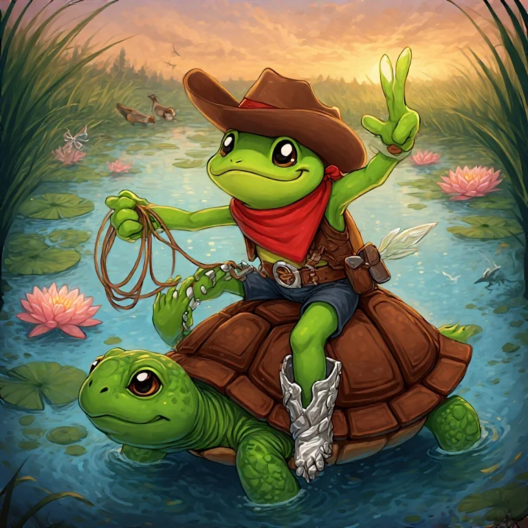 That one Frog on a Turtle meme picture 1 of 1