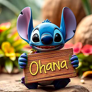 Ohana means family (DeepAI)'