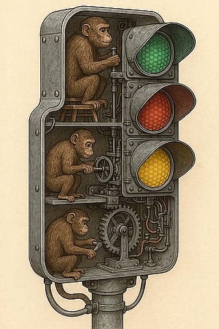 How I thought traffic lights worked as a kid'