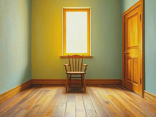 Empty room with closed door picture 1 of 1
