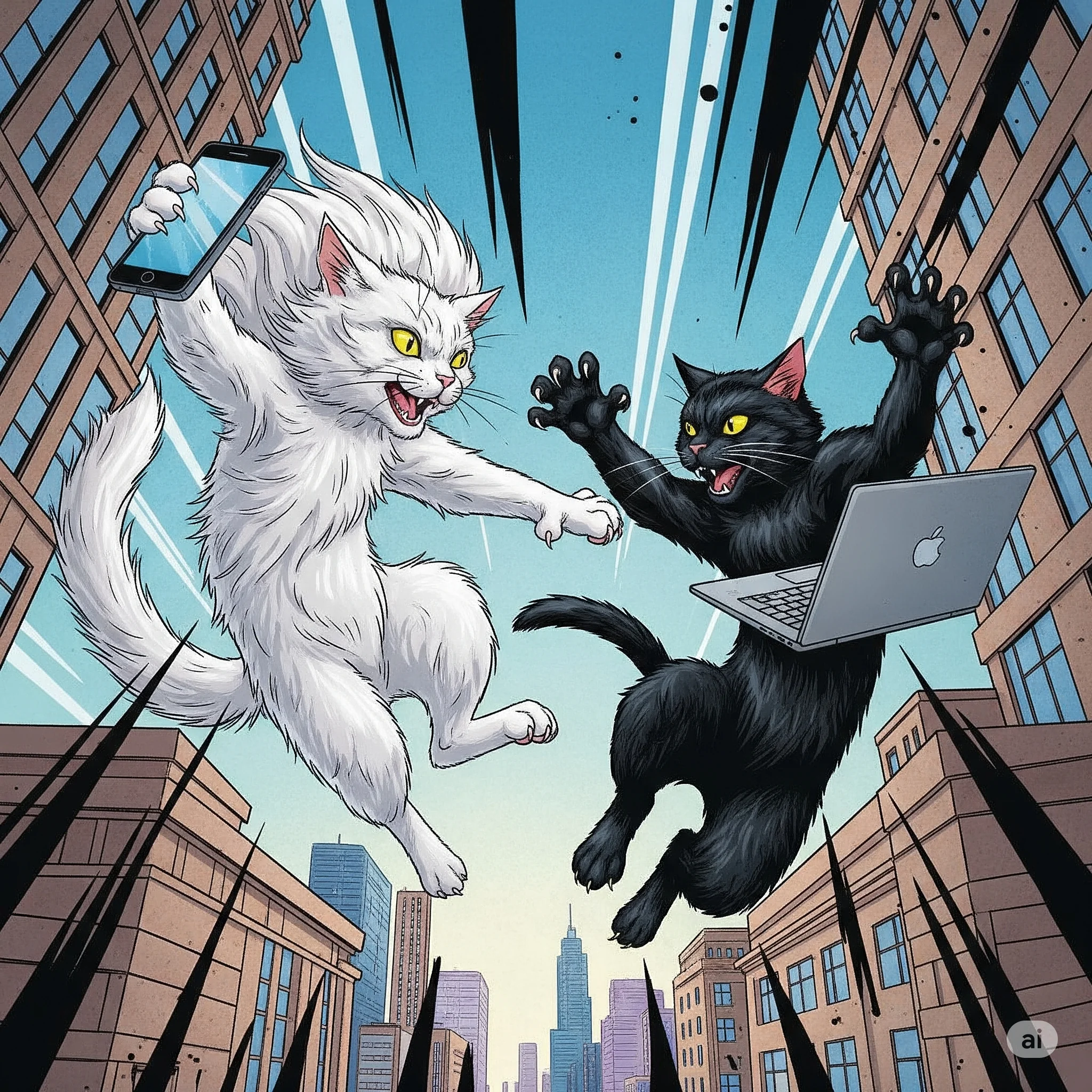 When 2 forces clash for control, the balance in a cat fight picture 3 of 3