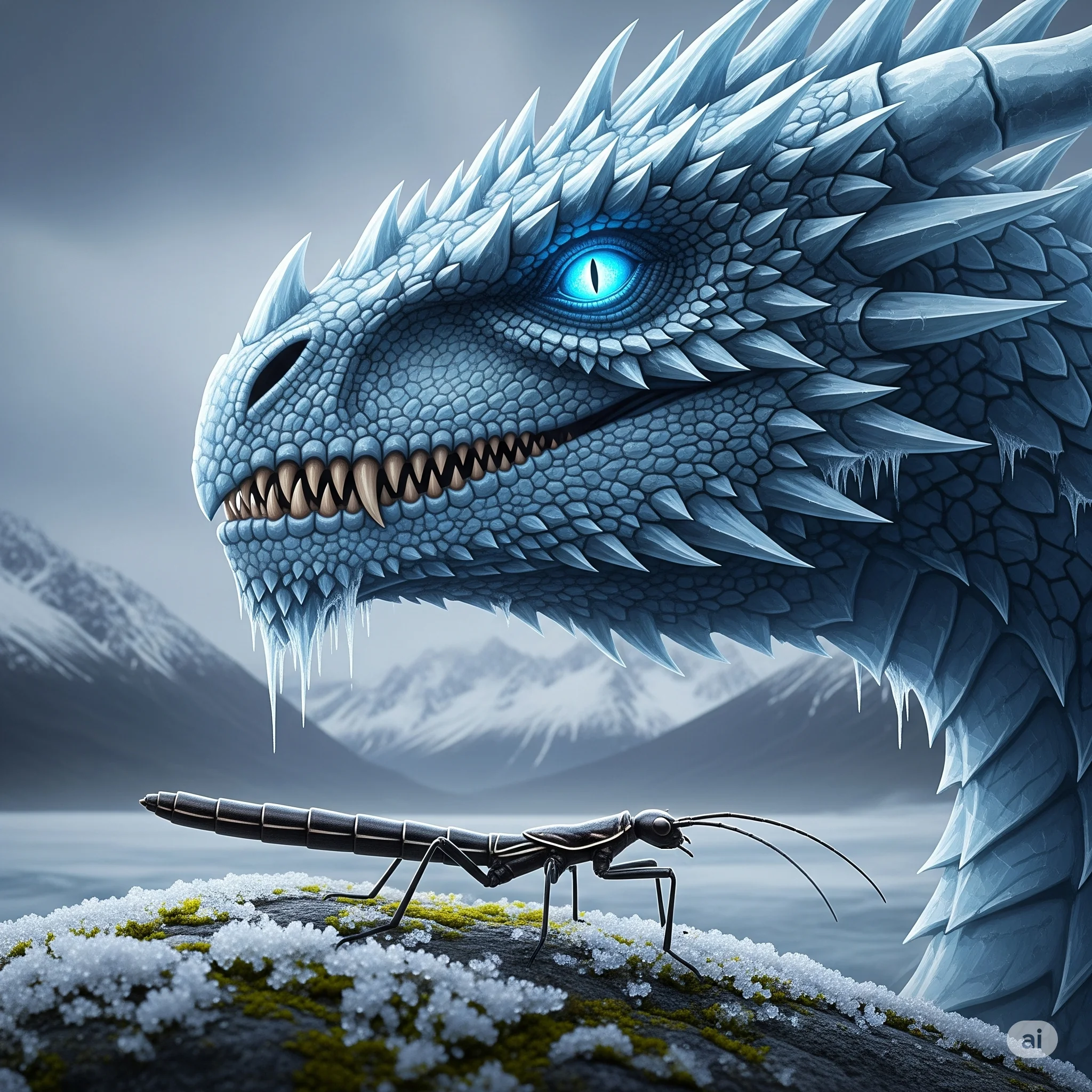 Real Dragons Vs. Fictional Dragons. 1st picture is Komodo Dragon Vs. Chinese Dragon, 2nd picture is Patagonian Ice Dragon Vs. Fictional Ice Dragon picture 1 of 2