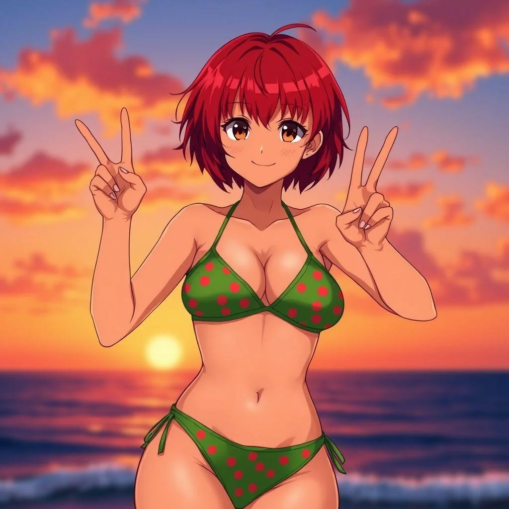 More anime beach girl picture 2 of 3