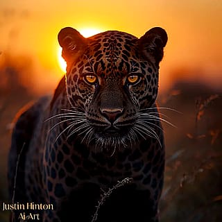Jaguar at sunset 🌇'