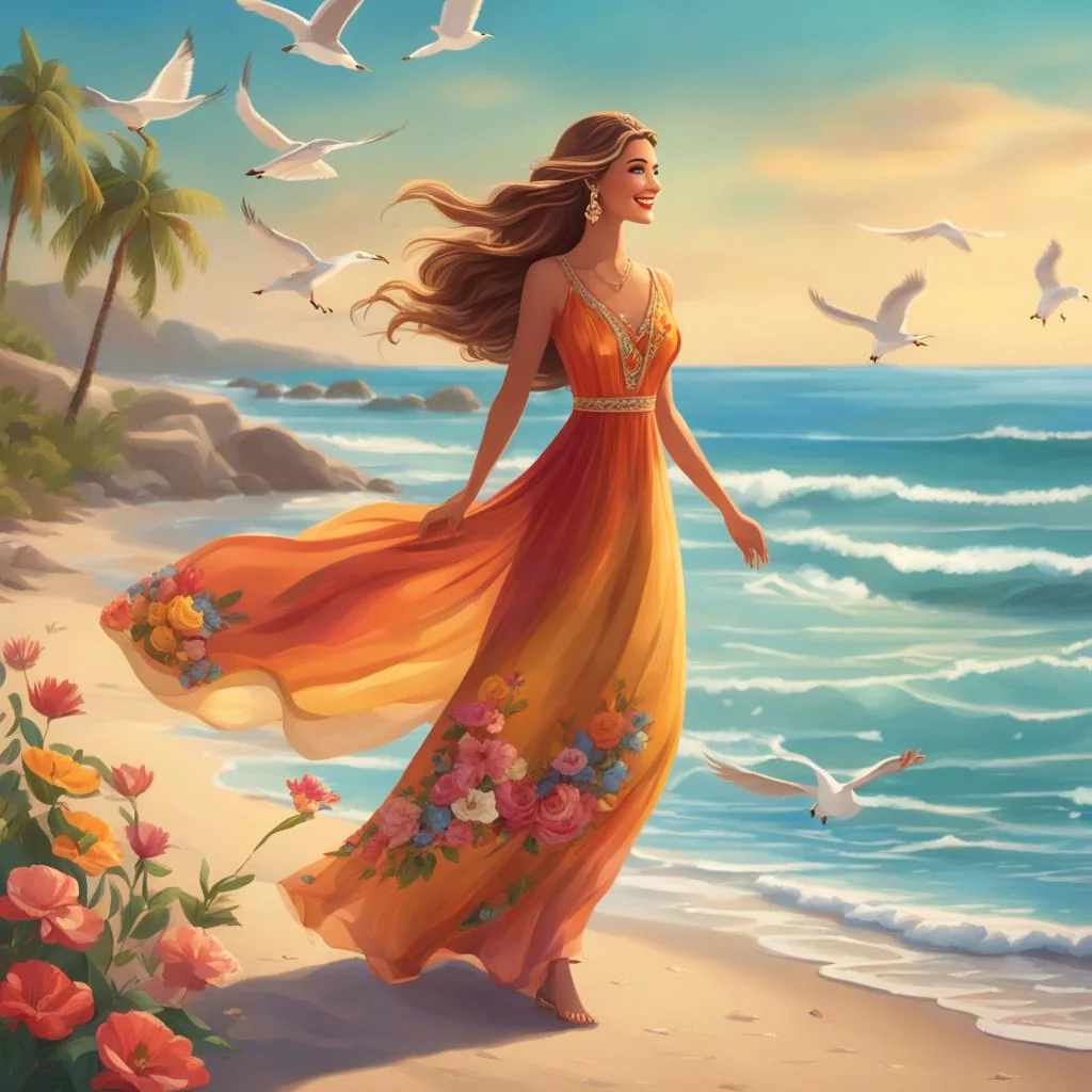 Elegant Long Floral Gown picture 1 of 1