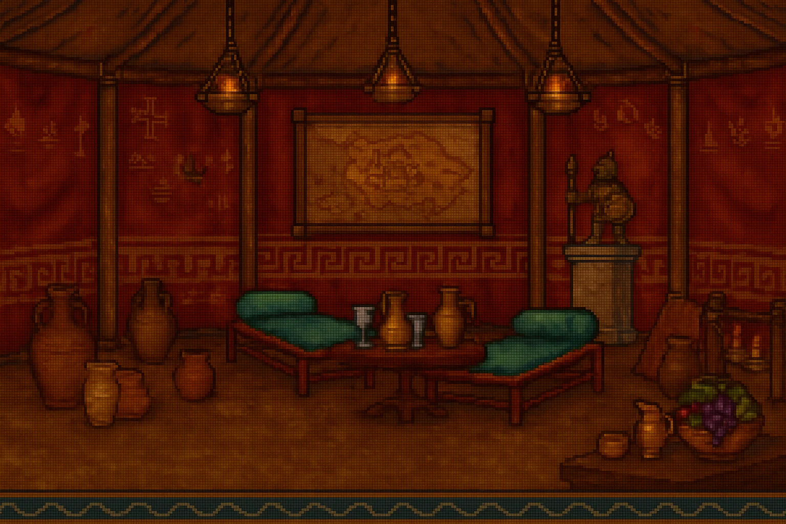 Pixel art background for a Greek epic adventure game I'm working on. picture 9 of 13