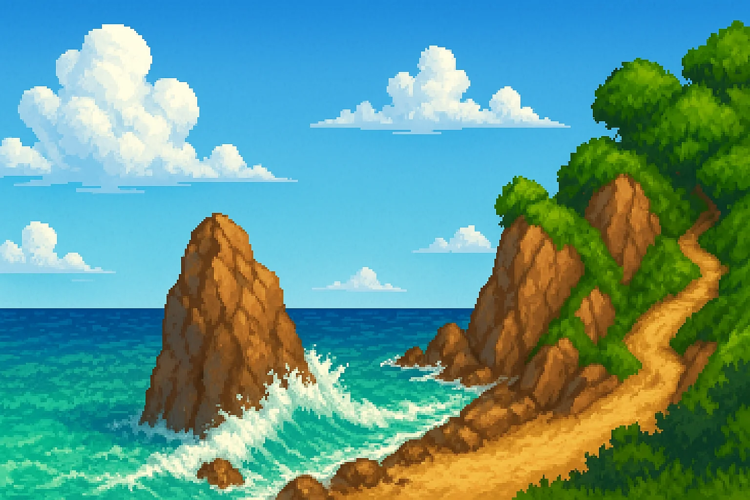 Pixel art background for a Greek epic adventure game I'm working on. picture 10 of 13