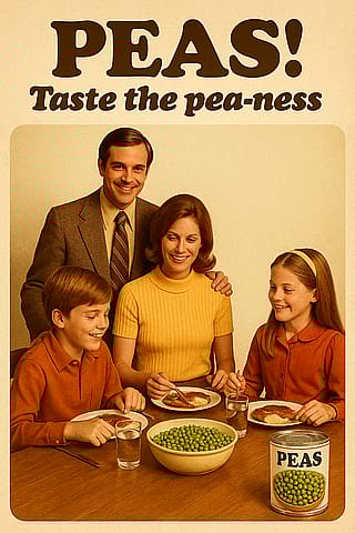 Peas! Taste the pea-ness'
