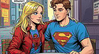 Supergirl and Spiderman dating... (ImageFX)'
