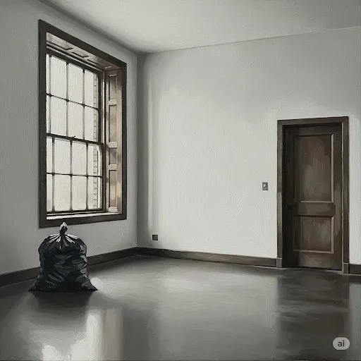 Empty room with garbage bag picture 1 of 1