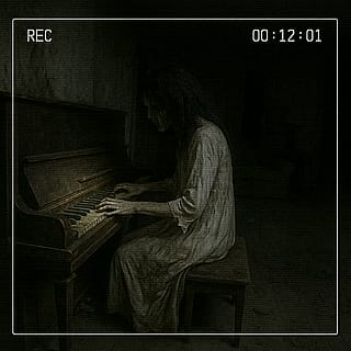 Found footage of a spirit/ghost playing piano'