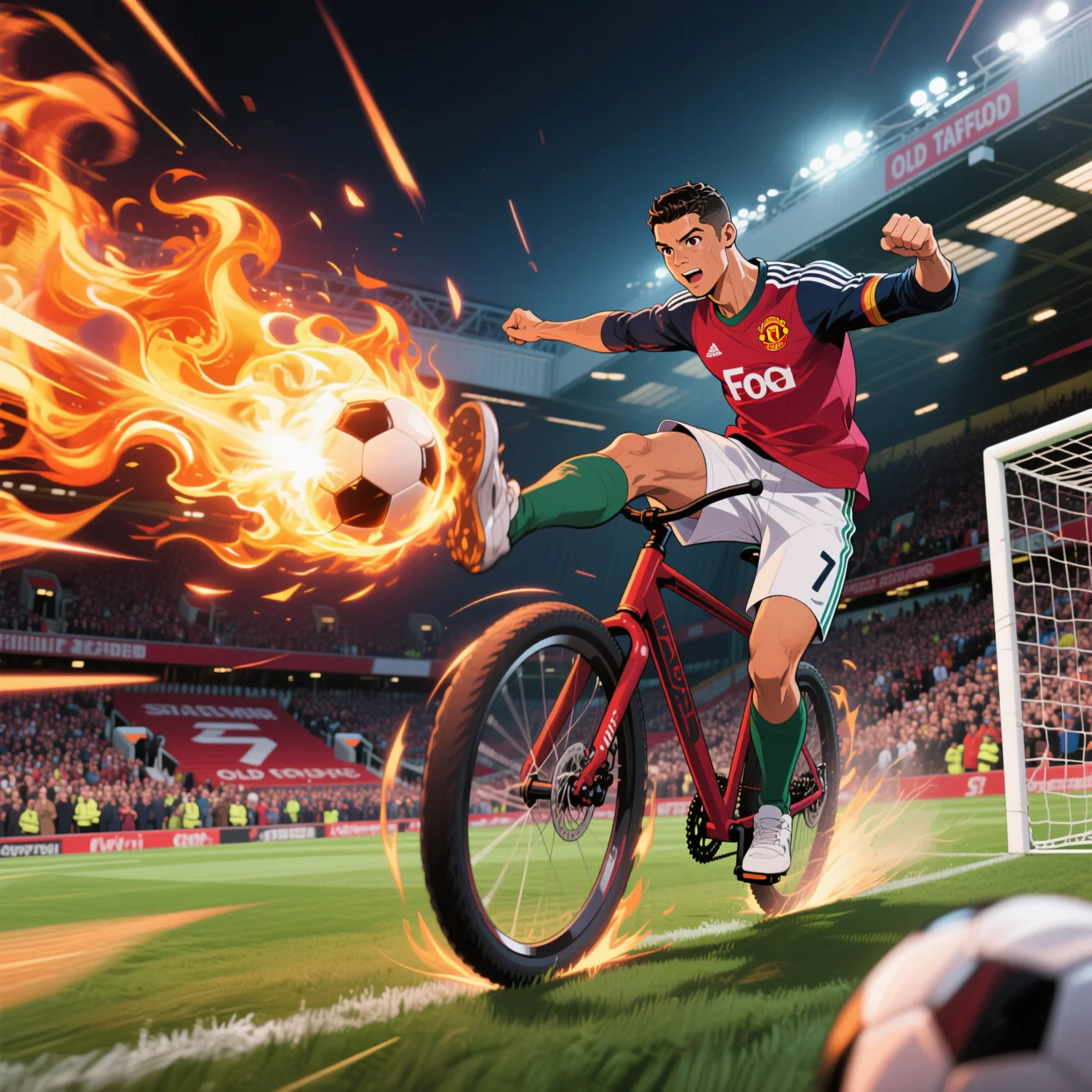 I asked for anime style Cristiano ronaldo bicyle kick. picture 1 of 1