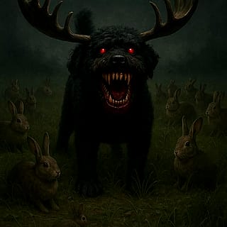 My dog is named Moose. He likes to kill rabbits.'