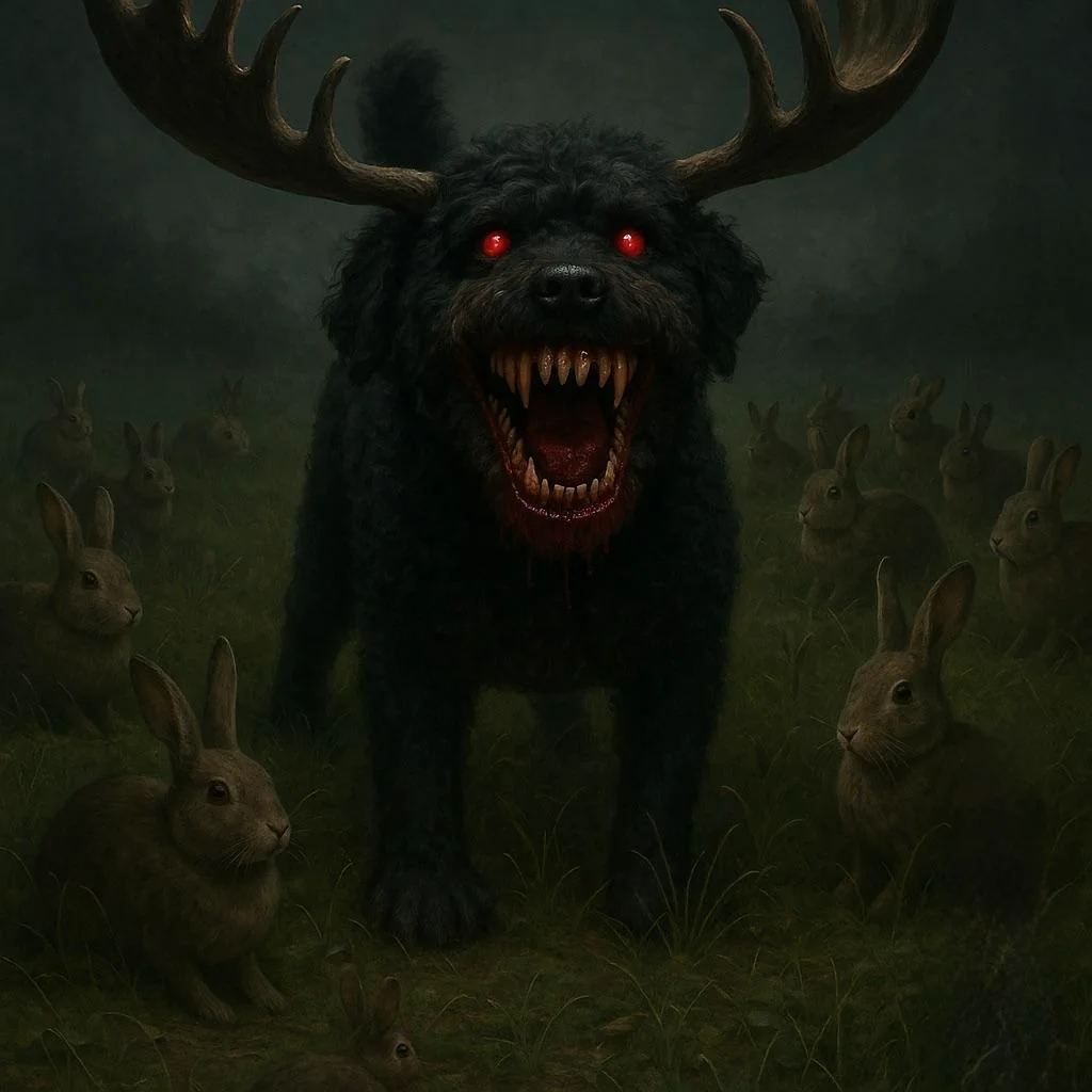 My dog is named Moose. He likes to kill rabbits. picture 1 of 2