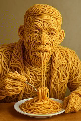 Will Smithgehtti eating spaghetti'