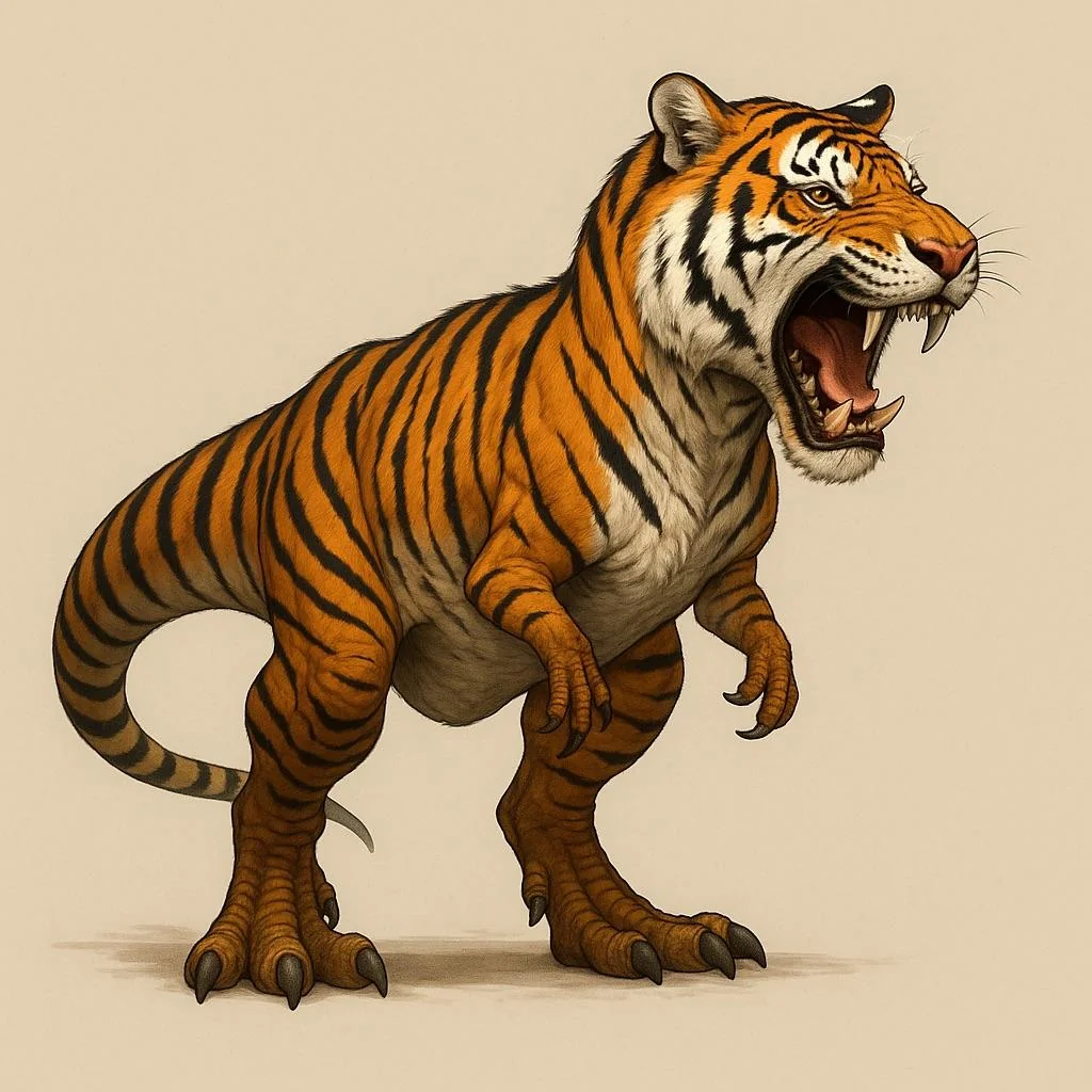 T-Rex/Big Cat fusions: Tigersaurus Rex, White Tigersaurus Rex, Cheetahsaurus Rex, Panthersaurus Rex and Lionsaurus Rex. picture 3 of 5