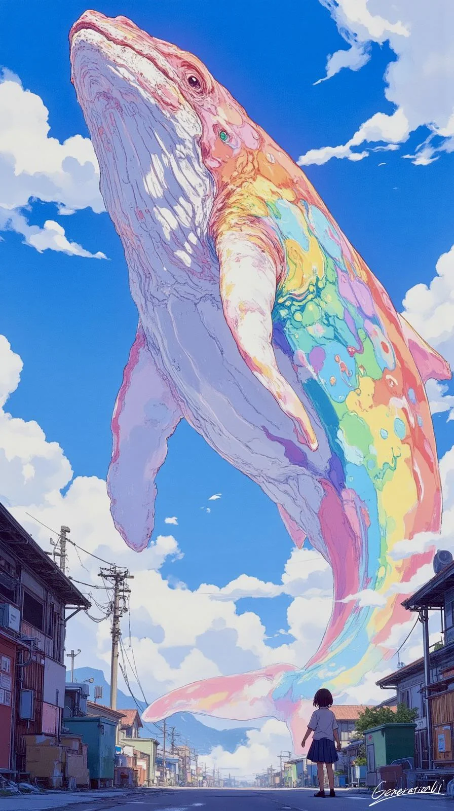 The Day I Saw a Rainbow Whale in the Sky / Phone Wallpaper Archives picture 1 of 1