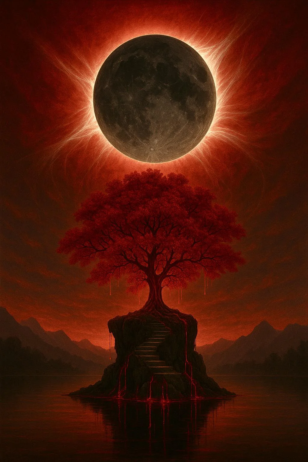 Red total solar eclipse picture 1 of 1