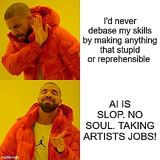 Pretentious artists and fanbois'