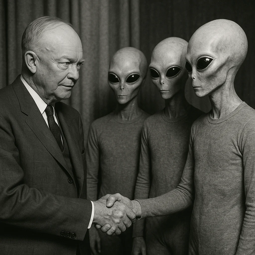 Dwight D. Eisenhower sealing the The Greada Treaty picture 1 of 1