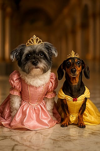 I turned my dogs into princesses. Cute or crazy?'