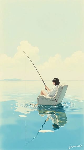 Fishing Girl, Solo and Stylish / Phone Wallpaper Archives'
