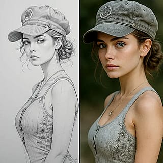 I tried turning some sketches into real photos...'