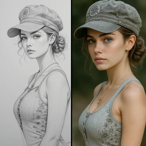 I tried turning some sketches into real photos... picture 1 of 3