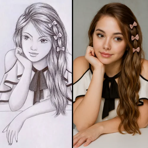 I tried turning some sketches into real photos... picture 2 of 3